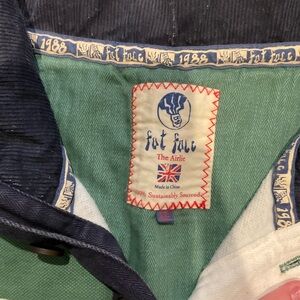 Fat Face green jacket with navy trim